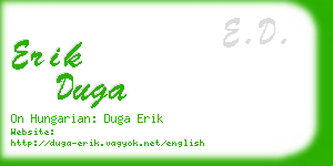 erik duga business card